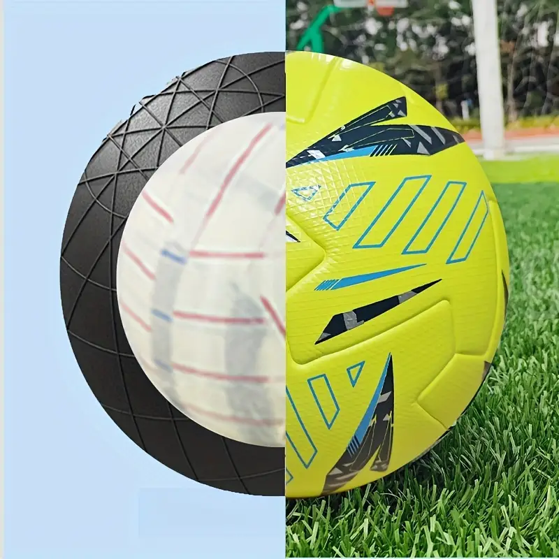 Fluorescent Yellow Size 5 Soccer Ball - Image 4