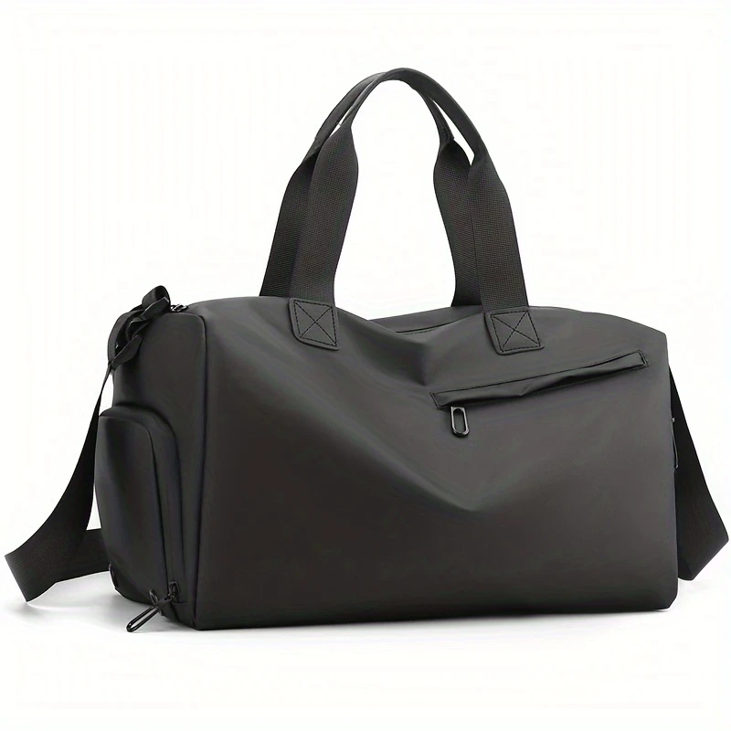 Black Fitness Bag with Shoe Compartment - Image 4